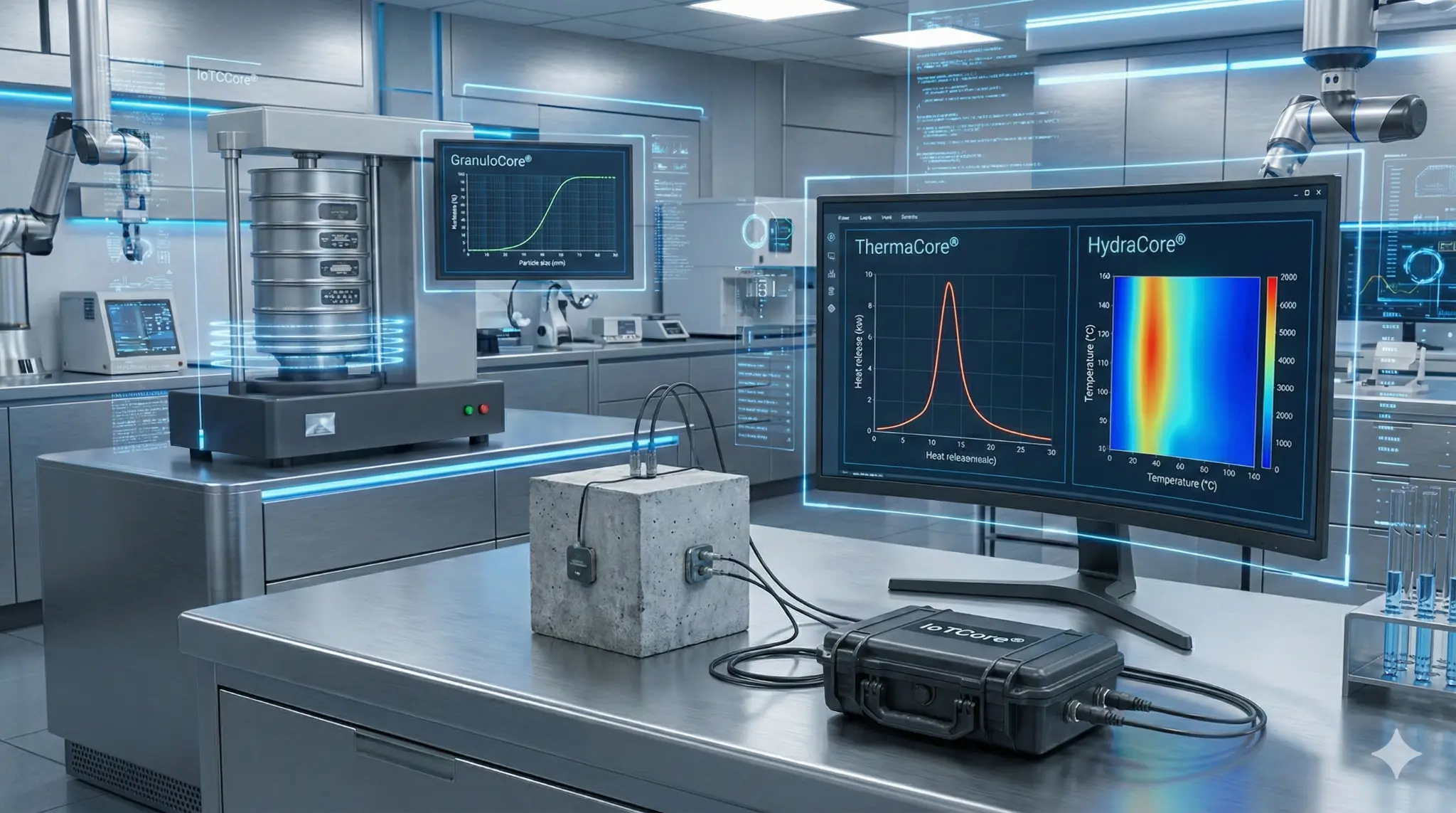 Laboratório MESTRES CORE - GranuloCore, ThermaCore, HydraCore