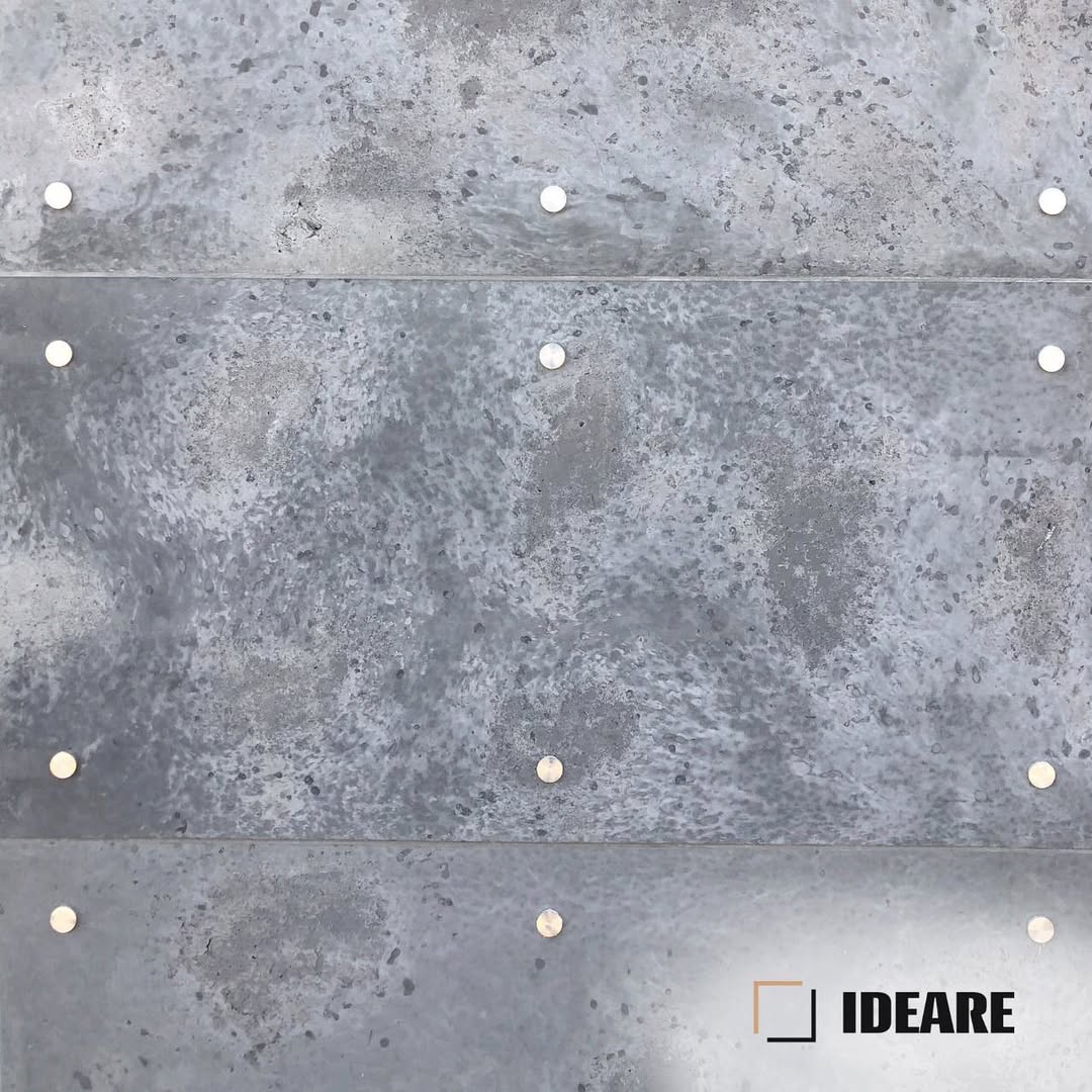 Peça de concreto arquitetônico com acabamento polido